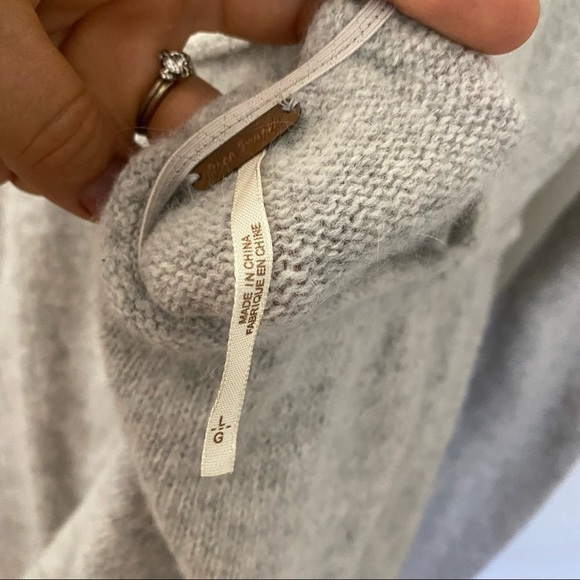 Free People Scoop Neck Wool Blend Embellished Open Tie Back Sweater - Picture 4 of 7